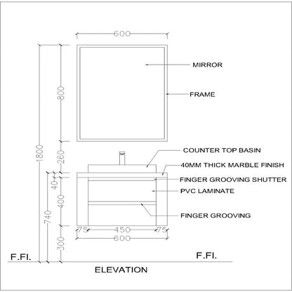 Vanity/Water Resistant Vanity in PU matte finish waterproof paint finish,Bathroom Vanity in water resistant finish,bathroom wall hanging unit with PU matte finish waterproof paint  finish-IM101