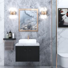 Vanity/Water Resistant Vanity in PU matte finish waterproof paint finish,Bathroom Vanity in water resistant finish,bathroom wall hanging unit with PU matte finish waterproof paint  finish-IM104