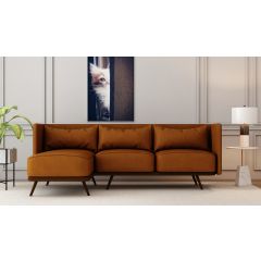 L shape sofa, sectional sofa, Living room sofa,  elegant sofa, Brown sofa, 3 seater sofa,  Sofa- VT- 4010