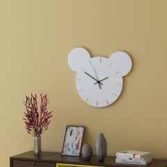 Clock in wood, clock for kids room, mickey mouse clock in white,Clock - IM425
