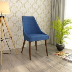 Chair, Blue & Brown Color Chair,Chair for Living & Dining Area, Chair- EL - 585