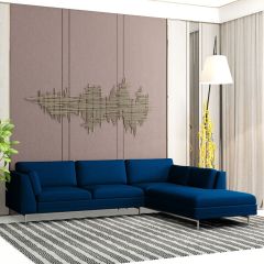 L shape sofa, sectional sofa, Living room sofa,  elegant sofa, blue sofa, 4 seater sofa,  Sofa- EL-3004