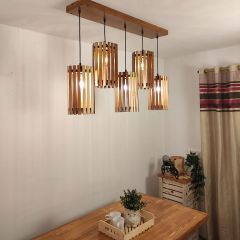 Hanging Light, Hanging Light with Dark & Light Brown Color, Hanging Light in Wood, Hanging Light for Home, Hanging Light for Living Room, Hanging Light - EL14031