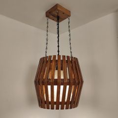 Hanging Light, Hanging Light with Dark Brown Color, Hanging Light in Wood, Hanging Light for Living & Dining Area, Hanging Light - EL14053