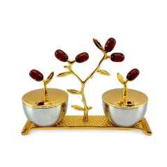 Table Accessory, Table Accessory in Metal, Table Accessory with Bowl,Table Accessory in Grey & Red & Golden Color,Table Accessory - EL15084