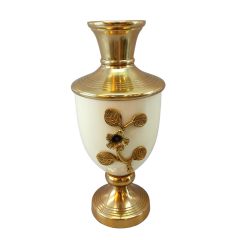 Vase, Vase with Golden & Off White Color, Vase for Metal, Vase for  Home Decor, Vase - EL15100