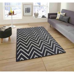 Rugs, (Presto) ICHT1096C2X5, Grey & White Abstract Hand Tufted Wool Carpet Rugs - EL15905