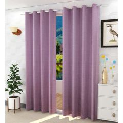 Curtain, (Presto) ICKKB237_D2, Purple colour Texture Jacquard Door curtain Set of 2, Curtain-EL16012