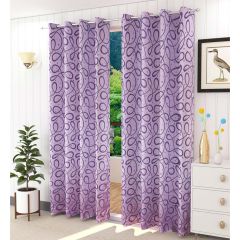 Curtain, (Presto) ICMML1714_D2, Pink colour solid Door curtain Set of 2, Curtain-EL16027