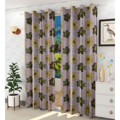 Curtain, (Presto) ICNNK228_D2, Green Color Floral Jacquard Door Curtain 44 X 84 inches, Curtain-EL16035