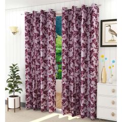 Curtain, (Presto) ICNNK234_D2, Pink Color Abstract Jacquard Door Curtain 44 X 84 inches, Curtain-EL16037