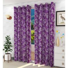 Curtain, (Presto) ICNNK237_D2, Purple Color Abstract Jacquard Door Curtain 44 X 84 inches, Curtain-EL16038