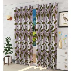 Curtain, (Presto) ICNNK258_D2,  Green Color Floral Jacquard Door Curtain 44 X 84 inches, Curtain-EL16040