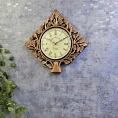 Wall Clock, Golden Tree design carving Wall Clock a perfect wall d�cor accent, Wall Clock - EL2187