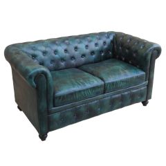 2 Seater Sofa, Blue 2 Seater Sofa, Leather 2 Seater Sofa, 2 Seater Sofa - EL - 4068