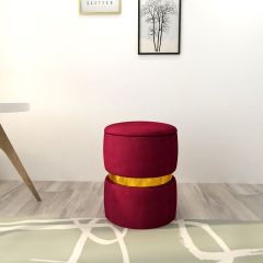 Ottomans, Ottomans in Red & Golden Color, Ottomans - EL6060