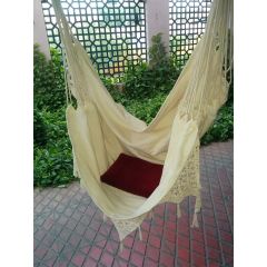 Natural Casual Hanging Swing Chair with Pillows for adults set is made out of 100 percent Cotton thick durable natural canvas, Swing - EL6100