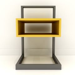 End Table With Open Shelf, Side Table In Wood Finish, Books Holding Table,Side Table For Living Area-IM366