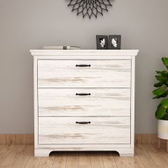 Chest Of Drawer, Solid Wood Chest Of Drawer, White Color Chest Of Drawer, Chest Of Drawer- IM11073