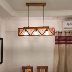 Hanging Light, Hanging Light with  Brown Color, Hanging Light in Wood, Hanging Light for Living & Dining Area, Hanging Light - IM14030