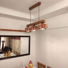 Hanging Light, Hanging Light with  Brown Color, Hanging Light in Wood, Hanging Light for Living & Dining Area, Hanging Light - IM14031