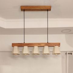 Hanging Light, Hanging Light with  Brown Color, Hanging Light in Wood, Hanging Light for Living & Dining Area, Hanging Light - IM14033