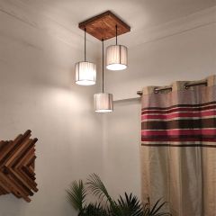 Hanging Light, Hanging Light with Dark Brown Color, Hanging Light in Wood, Hanging Light for Living & Dining Area, Hanging Light - IM14047