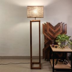 Floor Lamp, Floor Lamp with Brown &  Beige Color, Floor Lamp in Wood, Floor Lamp for Living & Bedroom Area, Floor Lamp - IM14081