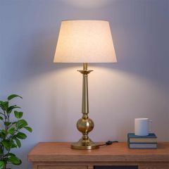 Table Lamp, (DTT AL545BAE) Divine Trend, Table Lamp With Gold & Beige Color, Table Lamp In Aluminium, Table Lamp For Living & Bedroom Area, Table Lamp - IM14147