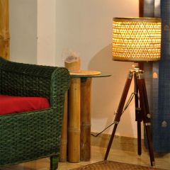 Floor Lamp(KTFL1), Brown Color Floor Lamp, Kraftinn Starnet 33" Tripod Floor Lamp, Floor Lamp - IM14180