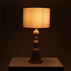 Table Lamp, Lars' (Home Blitz), Nightstand Lamp, Brown & Beige Finish Table Light, Table Lamp - IM14209
