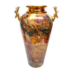 Vase, Vase with Multicolor & Golden Color, Vase for Metal, Vase for Home Decor, Vase - IM15098