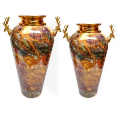 Vase, Vase with Multicolor & Golden Color, Vase for Metal, Vase for Home Decor, Vase - IM15100