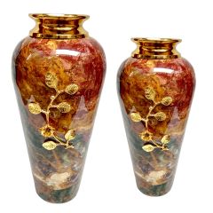 Vase, Vase with Multicolor & Golden Color, Vase for Metal, Vase for Home Decor, Vase - IM15103