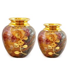 Vase, Vase with Multicolor & Golden Color, Vase for Metal, Vase for Home Decor, Vase - IM15112