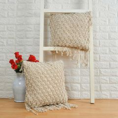 Cushion Cover, (i167_16_1), Cushion With OFF- White Color, Cushion For Living & Bedroom Area, Cushion - IM15255