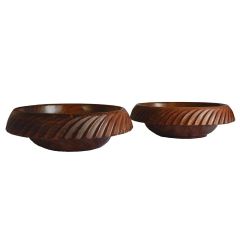 Bowl set of 2 special handmade Carving Designer bowls , use it for serving salad or snacks or fruits, rosewood Color, Bowl - IM15288