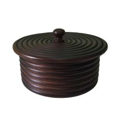 Ch002, Storage Box Bread Box  or table organizer with unique Wooden Rings Design CoffeeWallnut Color by Disoo Fashions, Storage Box - IM15290