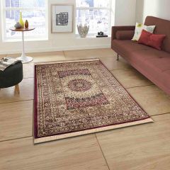 Rugs, (Presto) ICLVI43REDC4X6, Red Traditional Silk Carpet, Rug-IM15937