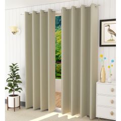 Curtain, (Presto) ICBLK08_D2, Grey colour solid Door curtain Set of 2 , Curtain-IM15947