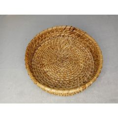 Table Accessory, TAA0021(ASSAM ADMIRATION), Round Cane Tray, Serving Tray, Hand-Woven Tray - IM16084