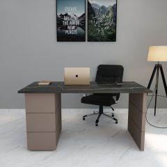 Office Table, MD Table,Office Table in Wood & White Color, Office Table with Drawer & Shutter, Office Table - IM19000