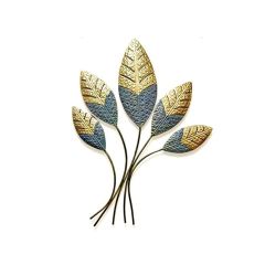 Wall Art, Wall Art for Home Decor, Wall Art in Leaf Shape, Wall Art in Gold & Blue Color, Wall Art - IM2059