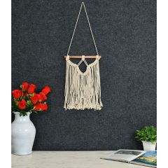 Wall Hanging (i212_1_1), Macrame Wall Hanger, Necklace Curve, Off White Color Wall Hanging, Wall Hanging - IM2191
