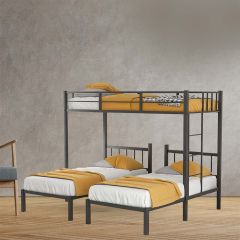 Bunk Bed, Triple Bunk Bed, Bunk Bed in Grey Color, Bunk Bed - IM5078