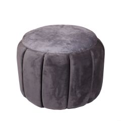 Seating Stool, Grey Seating Stool, Seating Stool with Wooden Legs, Seating Stool - IM - 6052