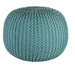 Puffy , Puffy for Living Room & Bedroom, Puffy sitting Stool, Puffy in Round Shape, Puffy in Blue Color, Puffy - IM6152