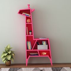 Kids Toys Unit, Pink Color Kids Toy Unit, Kids Toy Unit with Open Shelf, Giraffe Look Kids Toy Unit, Kids Toy Unit - IM- 10002