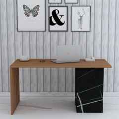 Office Table,  Wood & Black Office Table, Table for Office, MD Table, Office Table With drawer, Office Table with Shutter , Office Table - IM - 12069