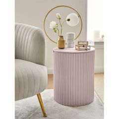 End Table, (Bhati Impex) BI3022, Euro End Table with Pink Finish, End Table - VT12174